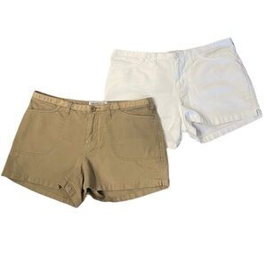 Vintage A&F Shorts Bundle tan and white (sz4)